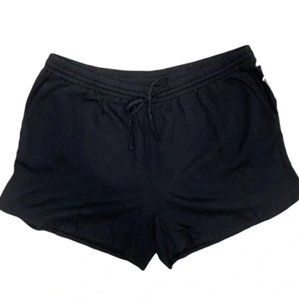 Universal Thread Sweat Shorts Womens Small S Black Rayon Blend Mid Rise Relaxed